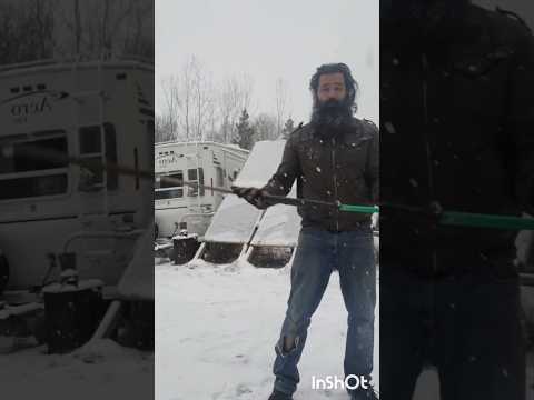 How I clean snow off my solar panels