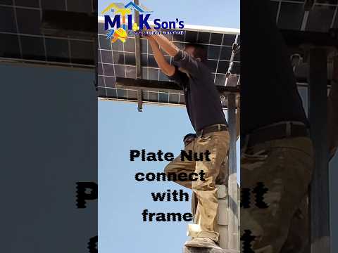 Solar Panel Frame Installation | Strong Structure, Accurate Leveling & Professional Technique