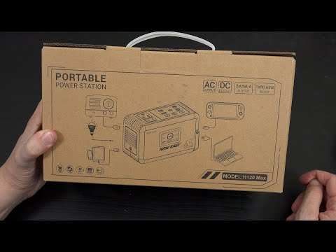 HOWEASY Portable Power Station,120W(240W Peak) Solar Generator, 88Wh with 110V AC Outlet/DC/USB/LED