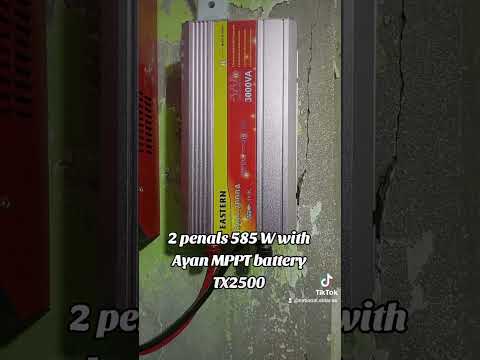2 Solar panels 585w jinko with Ayan MPPT with phoenix battery TX 2500 #nationaltech #solarconverter