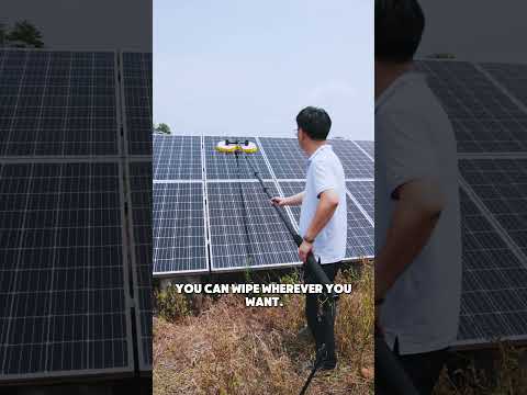 Hard-to-Reach Solar Panels? This Cleaning Brush Makes It Super Easy#solarpanelcleaning