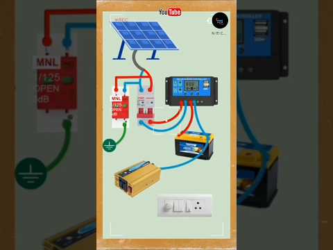 solar panel system circuit connection || solar system || #diy #shorts #ytshorts #election