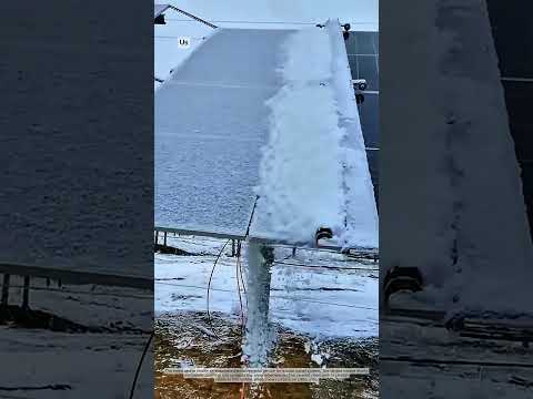 Automatic snow removal device for solar power systems