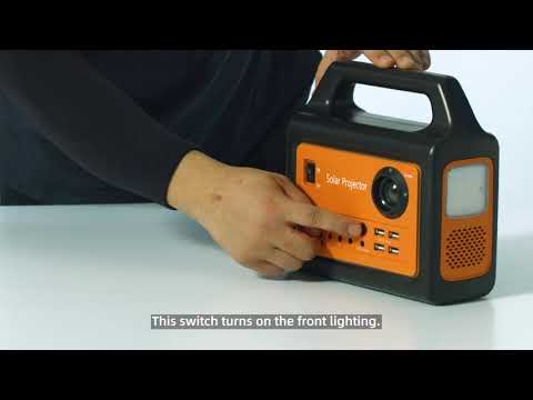 Solar Multi-Function Projector Power Station Solar Panels Included