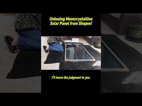 Unboxing Monocrystalline Solar Panel | Shopee Find!
