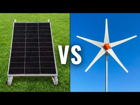 $100 Solar Panel vs $100 Wind Turbine in a Normal Backyard