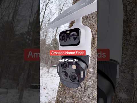 The built-in solar panel is a game changer 😳 #amazonfinds #securitycamera #eufyCamS4 #eufy