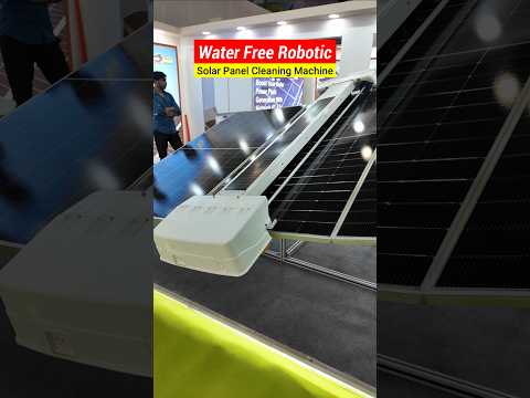 water free robotic solar panel cleaning machine #shorts #solarpanelcleaning #solarpanel