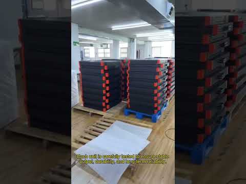 Inside the factory: 400W Portable Solar Panels – from production to palletized shipment.