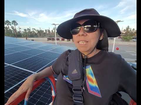 Palm Springs dealership solar panels cleaned