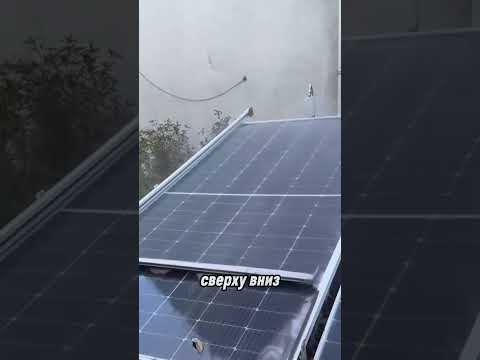 В Китае солнечные панели моют без рук — всё управляется телефоном 🤯 #viral#shorts#Русский#viralshort