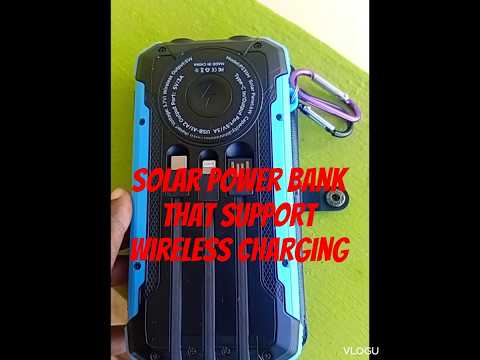 solar power bank that support wireless charging