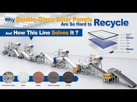 Why Double-Glass Solar Panels Are So Hard to Recycle — How This Line Solves It