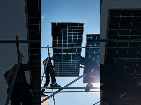 5kw instullation solar panels 👷‍♂️…#solarpower #solar panels#shorts