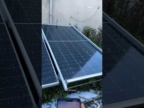 Boy Clean Solar Panels With Just a Phone #shorts
