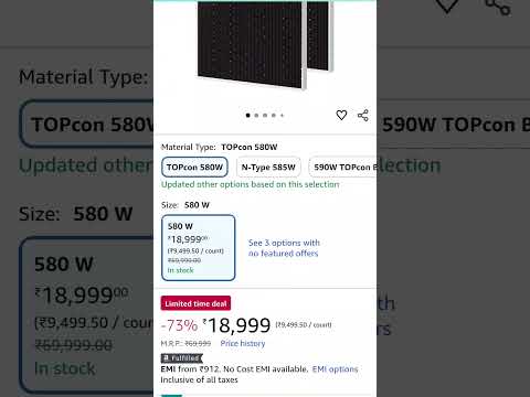WAAREE topcon 580 watt solar panel price in 2026