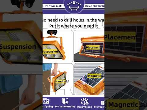 A Home Solar Emergency Light Solar Light Outdoor Waterproof Emergency Flood Flashlight Rechargeable