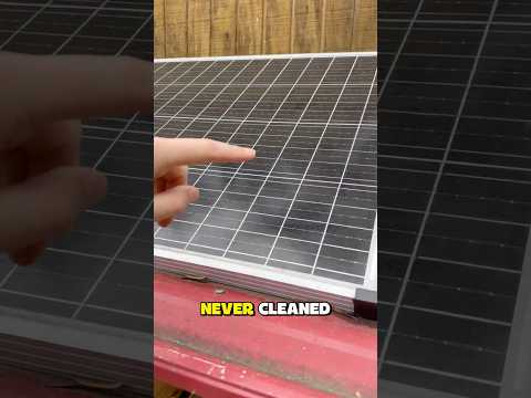 Cleaning my solar panel for the first time #solarpower #solar #solarenergy