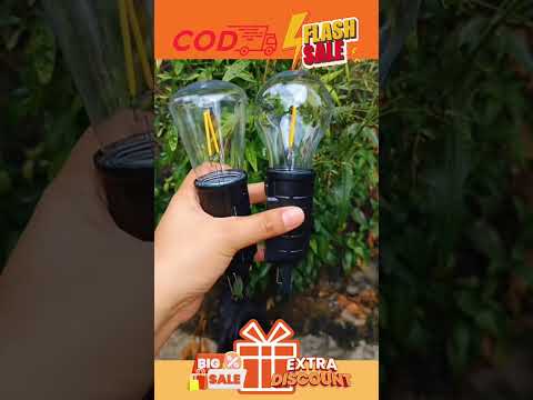 Solar Light Bulb Emergency Rechargeable Outdoor Waterproof  #shorts #shopee