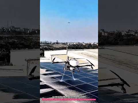 Autonomous Solar Panel Cleaning Drone with 15 L Water Tank and Precision Spray System