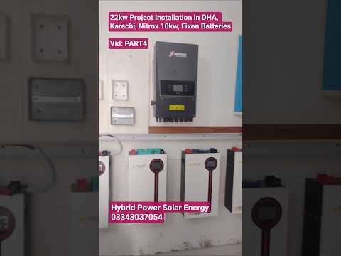 20kw #Inverex Nitrox inverter installed with #Jinko 585w Solar Panels and #fixon Lithium Batteries