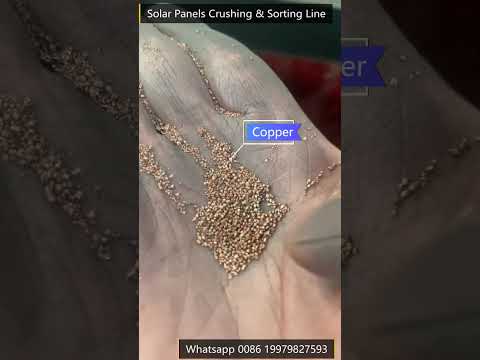 Solar Panels Crushing and Sorting Line Produced by Jiangxi Mingxin to Get Copper Plastic and Silicon
