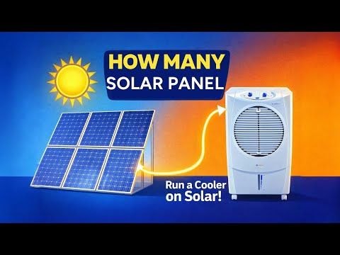 How many watts of solar panels are needed to run a cooler?