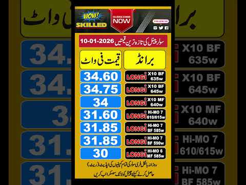 Longi Solar Panel Price in Pakistan | Solar Panels Prices 2026 , Today Solar Panel Rates