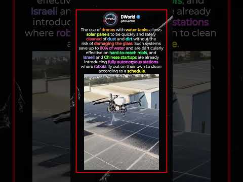 Why are solar panels now only cleaned this way? #solarpanel #solarpower #drone