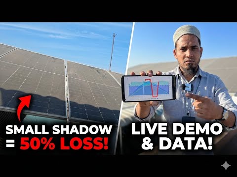 Effect of Shadow on half cut solar panels