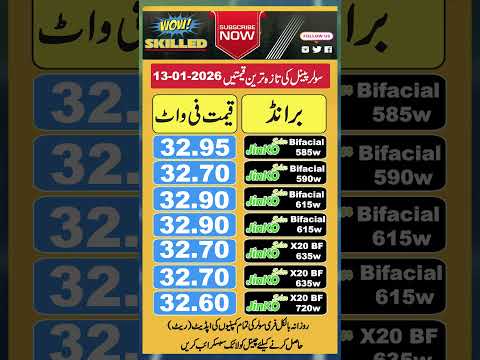 Jinko Solar Panel Price in Pakistan January 13, 2026 #automobile #solar #solarsystem