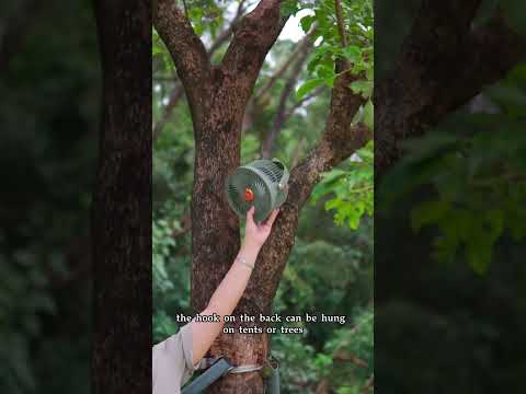 Camping fan, speed/height adjustable, with solar panel, can charging for mobile phone #camping #fan