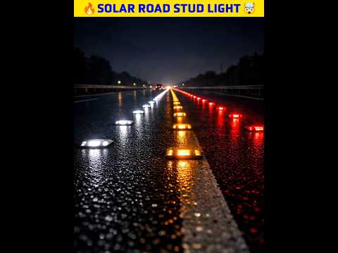 🔥 Solar Road Stud Light 🤯 #telugufacts #shorts #trending