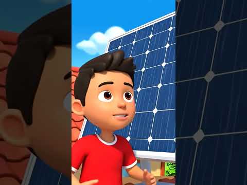 ☀️ How Solar Panels Turn Sunlight into Electricity | Solar Energy Explained in Cartoon Style#foryou