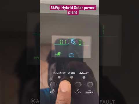 3kWp Solar power plant with 6 KVA hybrid solar inverter #solarinverter #solarpowerinindia #solaredge
