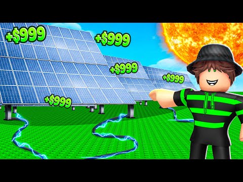 Spending $7,643,235 Building Max SOLAR PANEL FARM In Roblox!