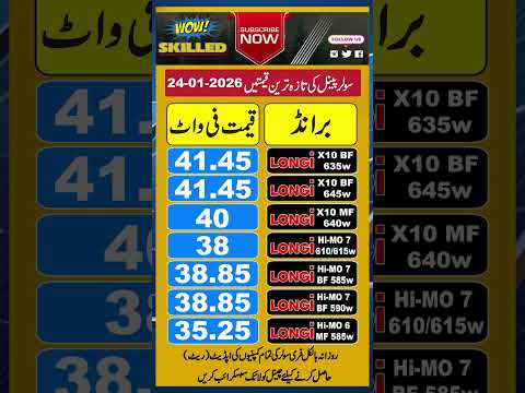Longi Solar Panel Rate Today In Lahore | Solar Panel Rate Today In Punjab