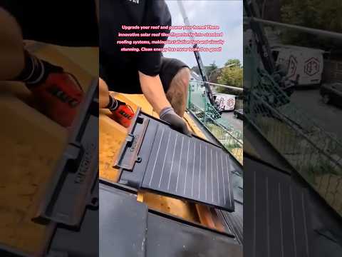 Solar Redefined! ☀️🏠 Seamless Energy-Generating Roof Tiles #solar #solarenergy #electricity #tiles