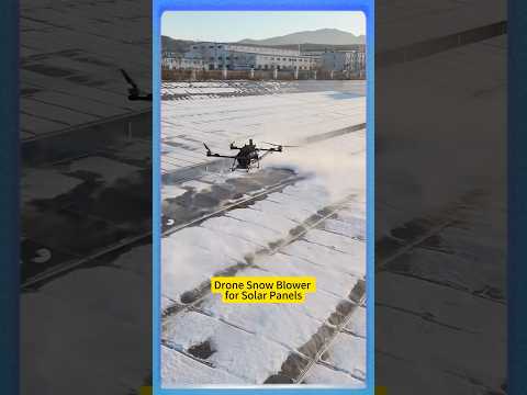 Drone Snow Blower for Solar Panels#techinlife #drone #solarpanel