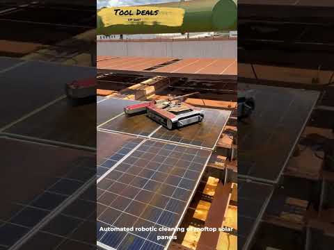 Automated robotic cleaning of rooftop solar panels