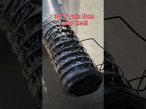 solar air heater. 30d gain no fuel! #diy #prepper #offgrid #shorts