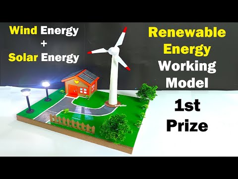 renewable energy (solar and wind energy) working model for science exhibition – diy | craftpiller