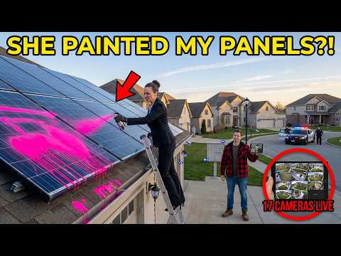 HOA Karen Spray-Painted My Solar Panels — No Clue They Run EVERY Security Camera in the Block!