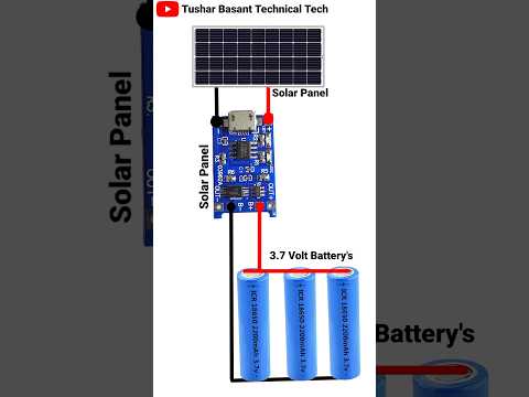 Lithium ion Battery Charge Solar Panel Connection #shorts
