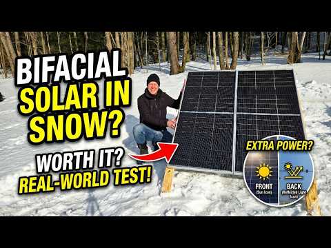 Eco-Worthy Bifacial Solar Panels: Tested in Snow! 195W N-Type Bifacial Solar Panels.