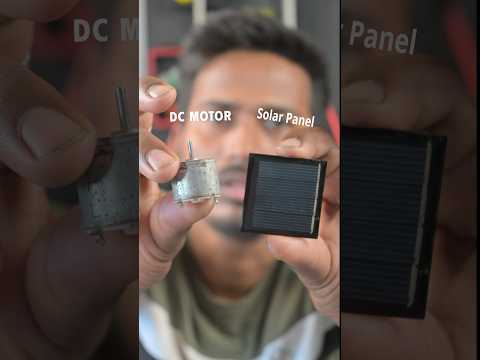 Dc Motor & Solar Panel Awasome Project #shorts #solar #battery