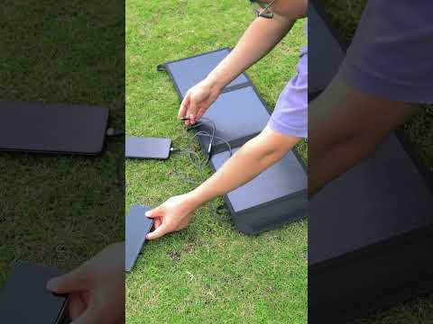 30W Portable Solar Panel: Multi-Device Charging Powerhouse! #solarpanel #camping #outdoors #fishing