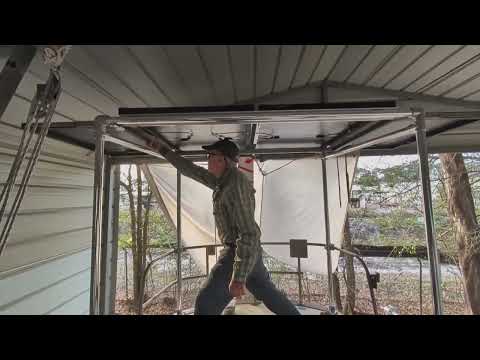 DIY Retractable Solar Panels on Speed Rail Arch