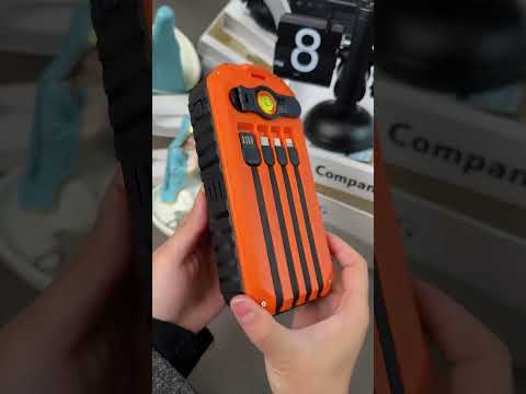 Solar Power Bank 20000mAh with Dual Flashlight & Fast Charging ⚡🔋