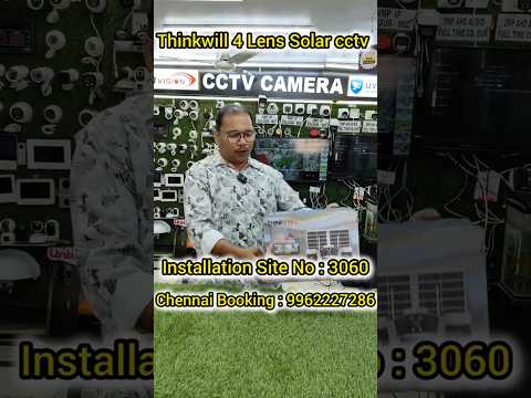 Thinkwill 4 Lens 5MP Solar CCTV Installation in Chennai | Dual Solar Panel | AOV Mode Enabled